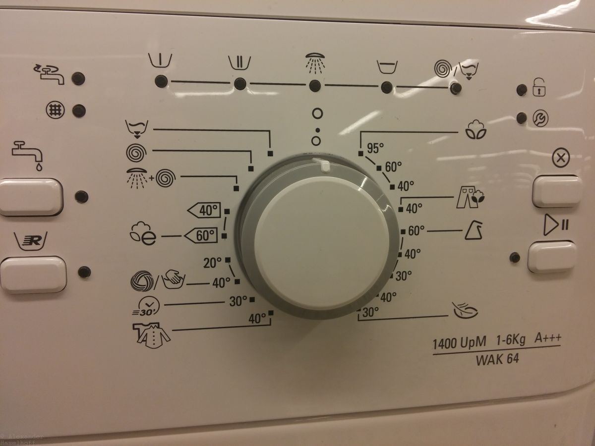 Programmauswahl an der Waschmaschine